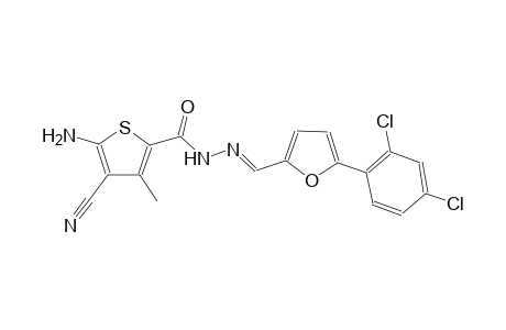 5-amino-4-cyano-N'-{(E)-[5-(2,4-dichlorophenyl)-2-furyl]methylidene}-3-methyl-2-thiophenecarbohydrazide