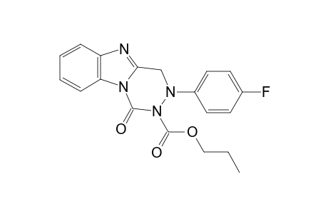 1-oxo-3-p-fluorophenyl-3,4-dihydrobenzo[4,5]imidazo[1,2-d][1,2,4]triazine-2(1H)-carboxylic acid propyl ester
