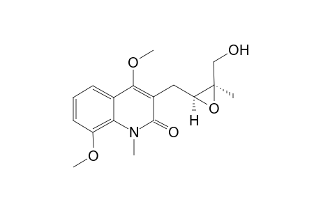 cis-3- (2,3-Epoxy-4-hydroxy-3-methylbutyl-4), d-dimethoxy-lmethyl-2-quinolinone