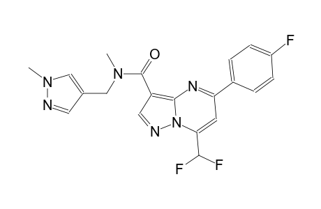 7-(difluoromethyl)-5-(4-fluorophenyl)-N-methyl-N-[(1-methyl-1H-pyrazol-4-yl)methyl]pyrazolo[1,5-a]pyrimidine-3-carboxamide