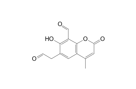 6-(Formylmethyl)-8-formyl-7-hydroxy-4-methylcoumarin