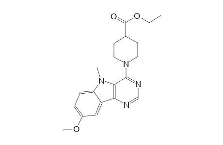 ethyl 1-(8-methoxy-5-methyl-5H-pyrimido[5,4-b]indol-4-yl)-4-piperidinecarboxylate
