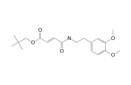 Fumaric acid, monoamide, N-(3,4-dimethoxyphenethyl)-, neopentyl ester