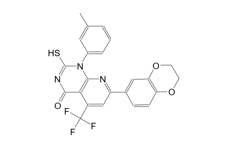 pyrido[2,3-d]pyrimidin-4(1H)-one, 7-(2,3-dihydro-1,4-benzodioxin-6-yl)-2-mercapto-1-(3-methylphenyl)-5-(trifluoromethyl)-