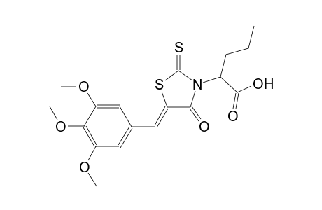 2-[(5Z)-4-oxo-2-thioxo-5-(3,4,5-trimethoxybenzylidene)-1,3-thiazolidin-3-yl]pentanoic acid