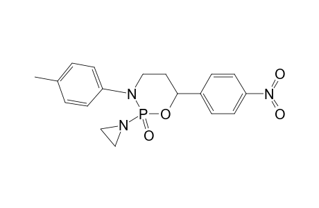 2H-1,3,2-Oxazaphosphorine, 2-(1-aziridinyl)tetrahydro-3-(4-methylphenyl)-6-(4-nitrophenyl)-, 2-oxide