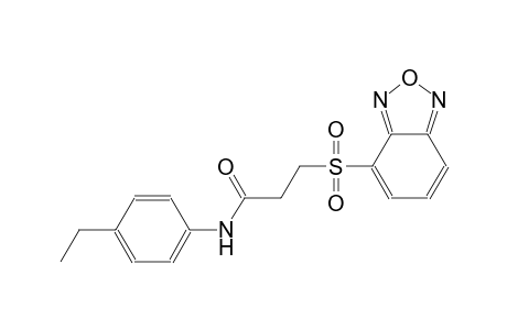 propanamide, 3-(2,1,3-benzoxadiazol-4-ylsulfonyl)-N-(4-ethylphenyl)-