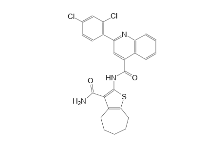 N-[3-(aminocarbonyl)-5,6,7,8-tetrahydro-4H-cyclohepta[b]thien-2-yl]-2-(2,4-dichlorophenyl)-4-quinolinecarboxamide