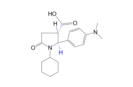 Trans-1-cyclohexyl-2-[p-(dimethylamino)phenyl]-5-oxo-3-pyrrolidinecarboxylic acid