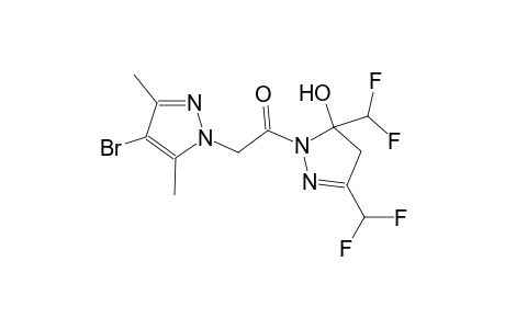 1-[(4-bromo-3,5-dimethyl-1H-pyrazol-1-yl)acetyl]-3,5-bis(difluoromethyl)-4,5-dihydro-1H-pyrazol-5-ol