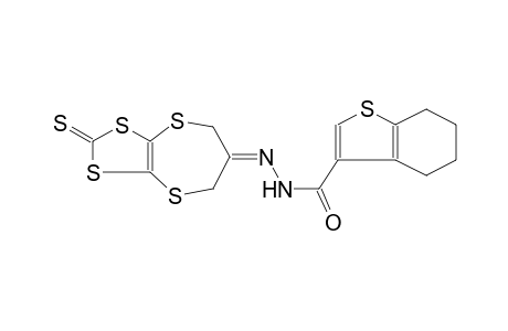 N'-(2-thioxo-5H-[1,3]dithiolo[4,5-b][1,4]dithiepin-6(7H)-ylidene)-4,5,6,7-tetrahydro-1-benzothiophene-3-carbohydrazide