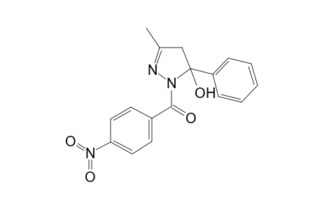 (3-methyl-5-oxidanyl-5-phenyl-4H-pyrazol-1-yl)-(4-nitrophenyl)methanone
