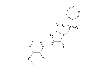 N-[(5Z)-5-(2,3-dimethoxybenzylidene)-4-oxo-2-thioxo-1,3-thiazolidin-3-yl]benzenesulfonamide