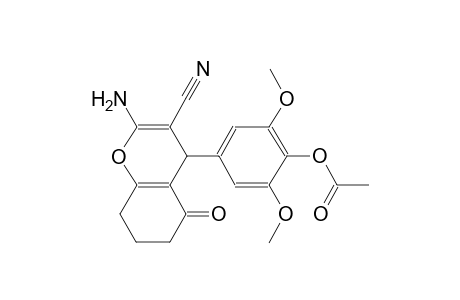 4H-1-benzopyran-3-carbonitrile, 4-[4-(acetyloxy)-3,5-dimethoxyphenyl]-2-amino-5,6,7,8-tetrahydro-5-oxo-