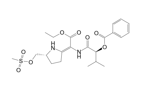 Ethyl 2-([R)-5-methanesulfoxymethylpyrrolidin-2-ylidene]-2-[(S)-2-benzoyloxy-3-methylbutanoylamino]acetate