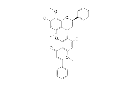 SARCANDRONE-A;(2R,4R)-7-HYDROXY-5,8-DIMETHOXYFLAVAN-(4-BETA->3')-2',6'-DIHYDROXY-4'-METHOXY-CHALCONE