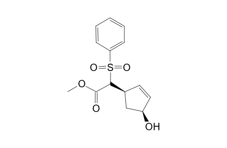 (+)-(2R,S)-methyl 2-[(1R,4S)-4-hydroxy-2-cyclopenten-1-yl]-2-(phenylsulfonyl)acetate