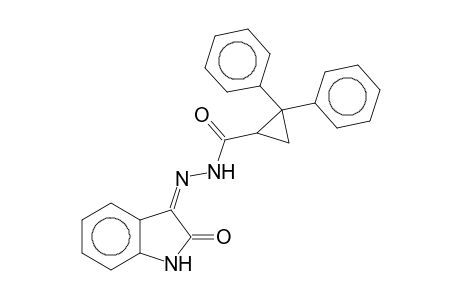 N'-[(3Z)-2-Oxo-1,2-dihydro-3H-indol-3-ylidene]-2,2-diphenylcyclopropanecarbohydrazide