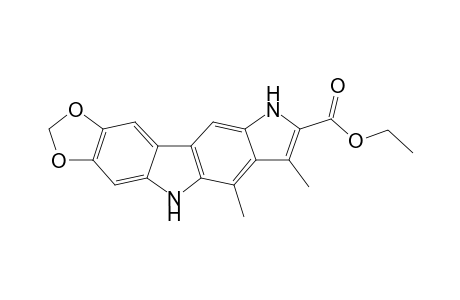 Ethyl 7,8-methylenedioxy-3,4-dimethylpyrrolo[3,2-b]carbazole-2-carboxylate
