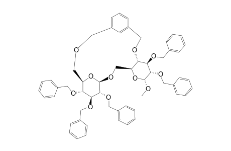 METHYL-4,6'-O-(1,3-XYLYLENE)-(2,3,4-TRI-O-BENZYL-BETA-D-GLUCOPYRANOSYL-(1'->6)-2,3-DI-O-BENZYL-ALPHA-D-GLUCOPYRANOSIDE