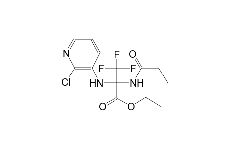 Ethyl 2-[(2-chloro-3-pyridinyl)amino]-3,3,3-trifluoro-2-(propionylamino)propanoate