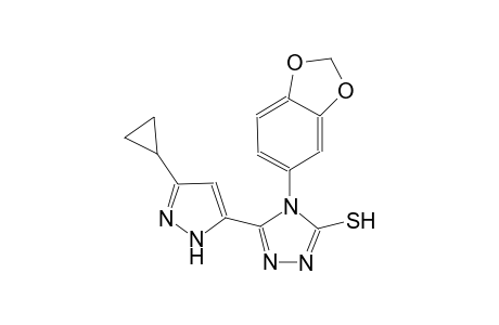 4H-1,2,4-triazole-3-thiol, 4-(1,3-benzodioxol-5-yl)-5-(3-cyclopropyl-1H-pyrazol-5-yl)-