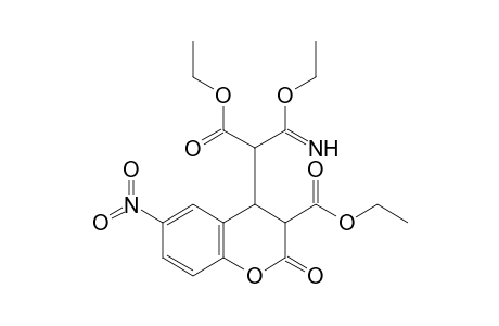 Ethyl 4-[2'-ethoxy-1'-(ethoxycarbonyl)-2'-iminoethyl]-6-nitro-2-oxochromane-3-carboxylate