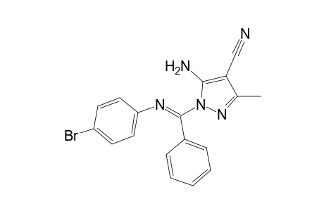 (E)-5-Amino-1-(((4??-bromophenyl)imino)(phenyl)methyl)-3-methyl-1H-pyrazole-4- carbonitrile