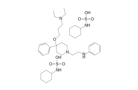 1-(2-ANILINOETHYL)-4-[3-DIETHYLAMINO)PROPOXY]-4-PHENYLPIPERIDINE, CYCLOHEXYLSULFAMATE (1:2)
