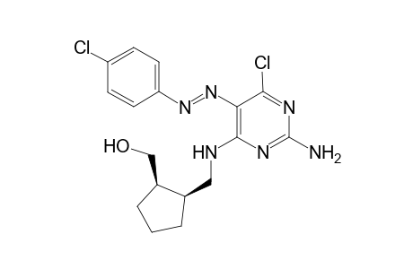 (+-)-cis-2-Amino-6-chloro-5-(4-chlorophenyl)azo-4-[2-(hydroxymethyl)cyclopentylmethylamino]pyrimidine
