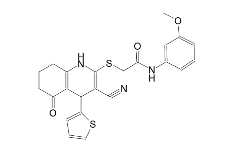 acetamide, 2-[[3-cyano-1,4,5,6,7,8-hexahydro-5-oxo-4-(2-thienyl)-2-quinolinyl]thio]-N-(3-methoxyphenyl)-