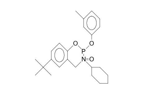 6-tert-Butyl-3-cyclohexyl-2-(3-methyl-phenoxy)-3,4-dihydro-2H-1,3,2-benzoxazaphosphorine 2-oxide