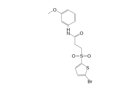 3-[(5-bromo-2-thienyl)sulfonyl]-N-(3-methoxyphenyl)propanamide