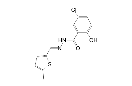 5-chloro-2-hydroxy-N'-[(E)-(5-methyl-2-thienyl)methylidene]benzohydrazide