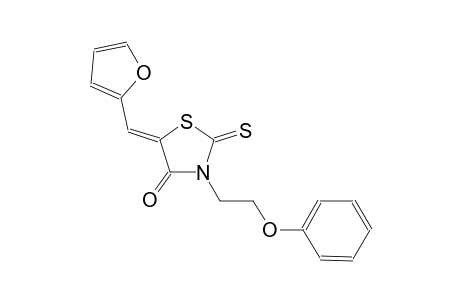 (5Z)-5-(2-furylmethylene)-3-(2-phenoxyethyl)-2-thioxo-1,3-thiazolidin-4-one