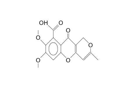 7,8-Dimethoxy-3-methyl-10-oxo-1H,10H-pyrano(4,3-B)(1)benzopyran-9-carboxylic acid
