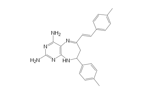 6,8-Diamino-2,3-dihydro-2-(4'-methylphenyl)-4-(4'-methylstyryl)-1H-pyrimido[4,5-b]diazepine