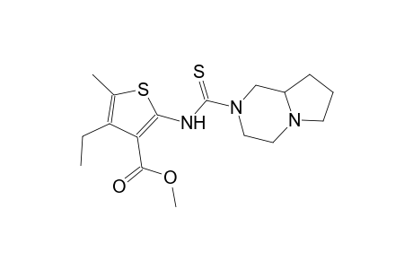 methyl 4-ethyl-2-[(hexahydropyrrolo[1,2-a]pyrazin-2(1H)-ylcarbothioyl)amino]-5-methyl-3-thiophenecarboxylate