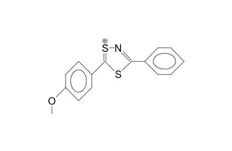 5-(4-Methoxy-phenyl)-3-phenyl-1,4,2-dithiazolium cation