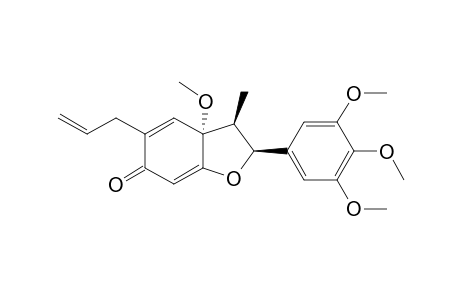 6(2H)-Benzofuranone, 3,3a-dihydro-3a-methoxy-3-methyl-5-(2-propenyl)-2-(3,4,5-trimethoxyphenyl)-, [2S-(2.alpha.,3.alpha.,3a.beta.)]-