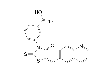 benzoic acid, 3-[(5E)-4-oxo-5-(6-quinolinylmethylene)-2-thioxothiazolidinyl]-