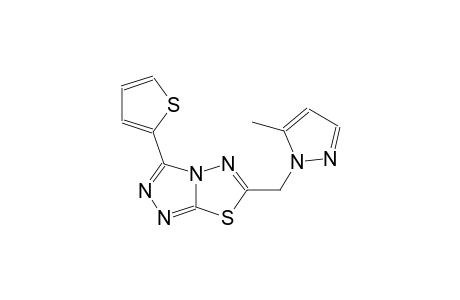 6-[(5-methyl-1H-pyrazol-1-yl)methyl]-3-(2-thienyl)[1,2,4]triazolo[3,4-b][1,3,4]thiadiazole