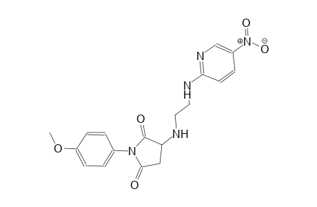 1-(4-methoxyphenyl)-3-({2-[(5-nitro-2-pyridinyl)amino]ethyl}amino)-2,5-pyrrolidinedione