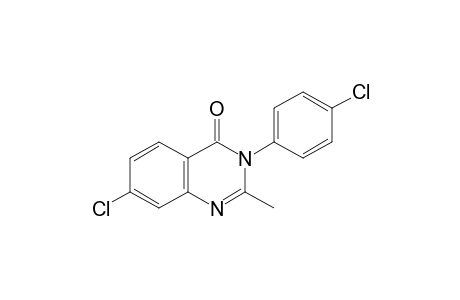 7-chloro-3-(p-chlorophenyl)-2-methyl-4(3H)-quinazolinone