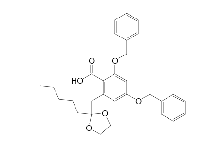 Benzoic acid, 2-[(2-pentyl-1,3-dioxolan-2-yl)methyl]-4,6-bis(phenylmethoxy)-