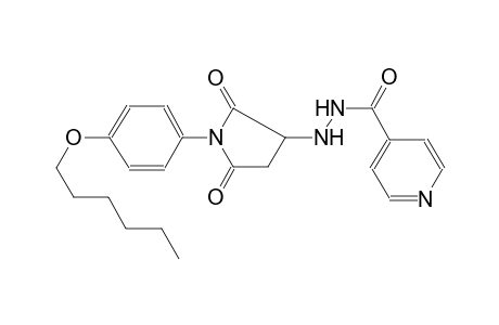 N'-{1-[4-(hexyloxy)phenyl]-2,5-dioxo-3-pyrrolidinyl}isonicotinohydrazide
