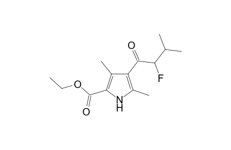 Pyrrole-2-carboxylic acid, 4-(2-fluoro-3-methyl-1-oxobutyl)-3,5-dimethyl-, ethyl ester