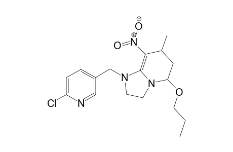 1-((6-chloropyridin-3-yl)methyl)-5-propoxy-7-methyl-8-nitro-1,2,3,5,6,7-hexahydroimidazo[1,2-a]pyridine