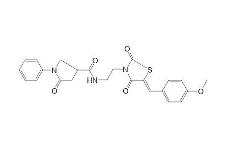 N-[2-[(5Z)-2,4-diketo-5-p-anisylidene-thiazolidin-3-yl]ethyl]-5-keto-1-phenyl-pyrrolidine-3-carboxamide