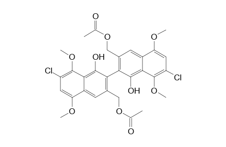 [3-[3-(acetoxymethyl)-7-chloro-1-hydroxy-5,8-dimethoxy-2-naphthyl]-6-chloro-4-hydroxy-5,8-dimethoxy-2-naphthyl]methyl acetate